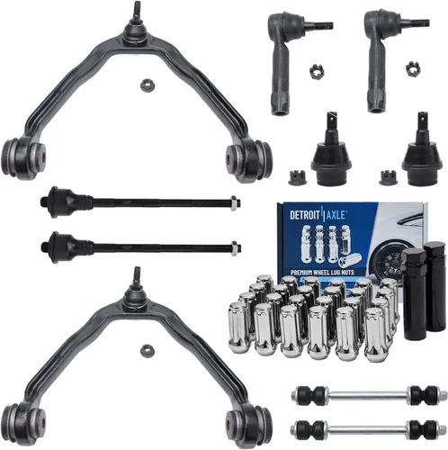 Vista 56 de Detroit Axle - Kit de extremo de 12 piezas para Ford Explorer Mercury Mountaineer 1998-2001 1999 2000, 2 brazos de control delanteros superiores