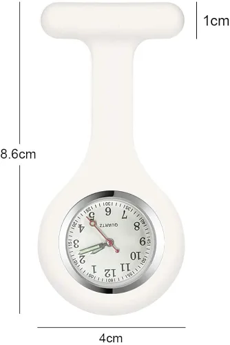 Vista 6 de Juego de 3 relojes de silicona para enfermeras bolsillo médico con clip de solapa para regalo