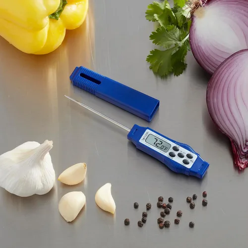 Vista 2 de Taylor Termómetro digital compacto para carne de cocina estilo pluma de lectura instantánea - Gris impermeable - Gris (azul)
