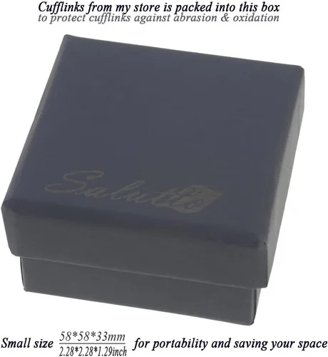 Vista 6 de Gemelosmancuernas de oro con el alfabeto con caja de regalo, para hombres