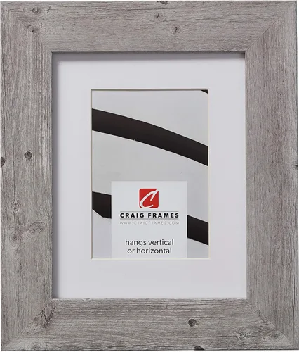 Vista 14 de Craig Frames American Barn - Marco de fotos de madera de granero sintética de 5 x 7 pulgadas con paspartú para mostrar una foto de 4 x 6 pulgadas