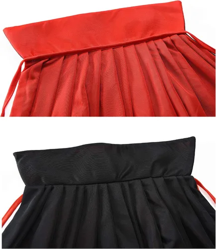 Vista 14 de OurLore Disfraz reversible de capa para fiesta de máscaras, Halloween, Navidad, color negro y rojo (35 pulgadas, con capucha)