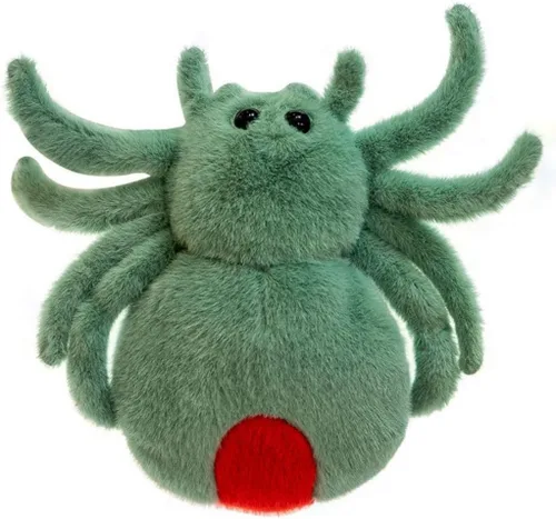 Vista 11 de Juguete de peluche de araña, suave peluche Kawaii de Halloween de 10 pulgadas, decoración de regalo para niños y adultos (negro)