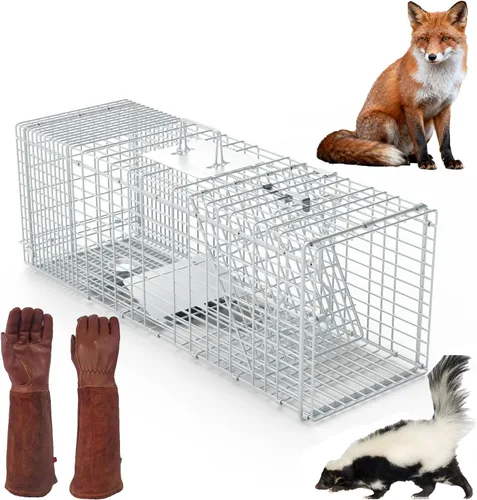Vista 10 de Trampa plegable para animales vivos, resistente y humanitaria