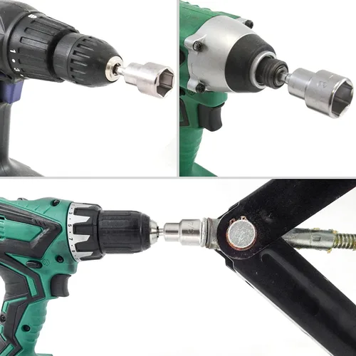Vista 5 de Utoolmart Broca de ajuste de tuerca de 1/4" con vástago hexagonal de cambio rápido de 1/4", longitud de 5.906 in, métrica no magnética, 1 unidad