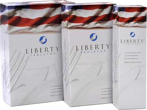 Vista 9 de Liberty Tabletop Satin Annapolis - Juego de cubiertos de 45 piezas para 8, fabricado en Estados Unidos