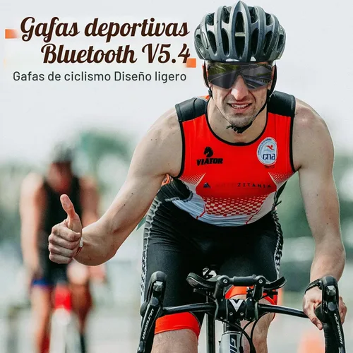 Vista 6 de Gafas de sol deportivas inteligentes, lentes de sol Bluetooth para ciclismo y mujeres, carga magnética Bluetooth 5.4 con protección UV, auriculares