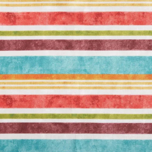 Vista 3 de Fiesta Cameron Stripe Mantel de tela, 70 pulgadas, redondo, natural