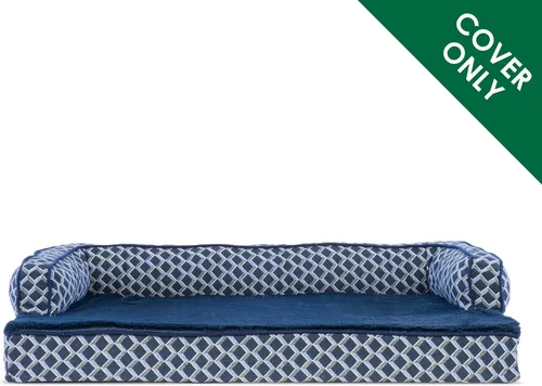 Vista 2 de Furhaven Pet – Sofá de felpa ortopédica para perro, cama con forma de L, tumbona ergonómica con contorno de cuna, cama para perros y gatos, varios