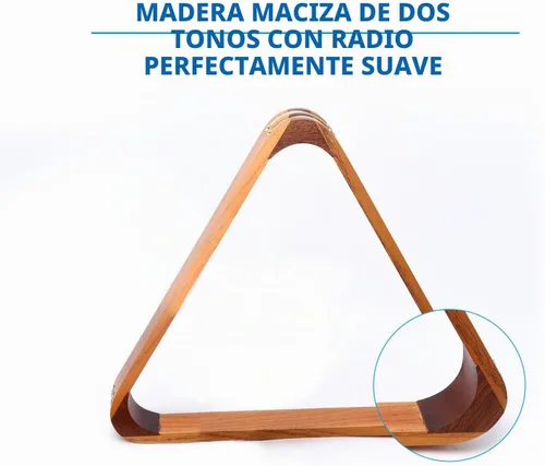 Vista 3 de GSE Solid Wood Billiard 8-Ball Triangle / 9-Ball Diamond Pool Ball Racks Roble de 2 tonos