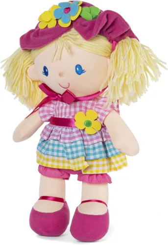 Vista 3 de GUND Muñeca de peluche April Springtime Dolly de 13 pulgadas con gorro extraíble y vestido