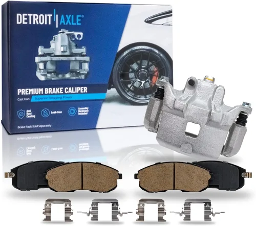 Vista 84 de Detroit Axle - Pinza de disco del lado del acompañante + pastillas de freno de cerámica de repuesto para Lexus HS250H Toyota RAV4 Prius V Scion xB