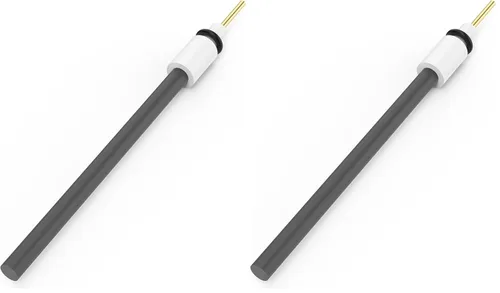 Vista 6 de Labasics Electrodo de varilla de grafito, electrodo de grafito de pureza del 99,99% Electrodo de trabajo de cátodo con adaptador de PTFE para celda