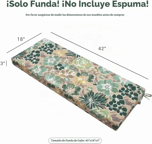 Vista 4 de Magpie Fabrics - Fundas de cojín para bancos del patio o sofás biplaza (solo funda de repuesto, sin inserto!), funda de cojín de columpio resistente