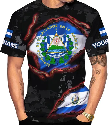 Vista 23 de Ligthuy - Camisa de El Salvador con nombre personalizado 3D, camiseta con la bandera de El Salvador para hombres y mujeres, camisetas unisex S-5XL