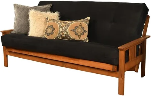 Vista 6 de Pemberly Row Repuesto de colchón de futón de tamaño matrimonial de 7 pulgadas, colchón de tela de gamuza para sofá cama, construcción de algodón