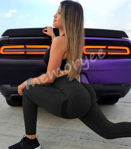 Vista 3 de Memoryee - Mallas de cintura alta con realce de glúteos para mujer, pantalón de yoga con diseño de panal para correr