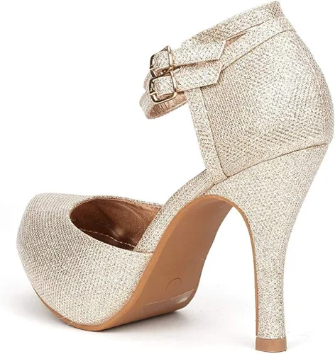 Vista 4 de DREAM PAIRS Office-02 Women's Classy Mary Jane Double Ankle Strap Almond Toe High Heel Pumps New