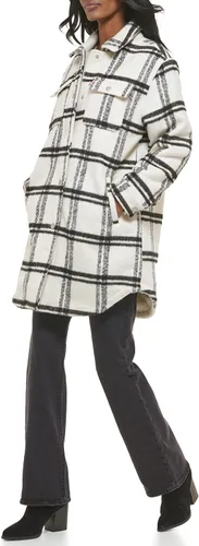 Vista 2 de Levi's Chaqueta larga con forro de sherpa de mezcla de lana para mujer