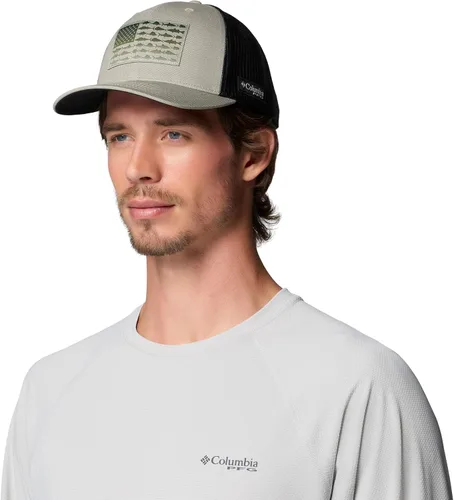 Vista 209 de Columbia Gorra de bola de malla Bandera antigua de malva/blanco/pescado