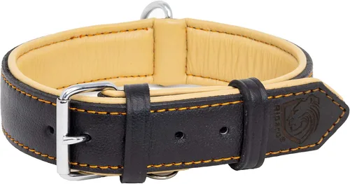 Vista 10 de Riparo Collar de perro de cuero ajustable – Collar de perro ancho resistente para perros pequeños, medianos, grandes y extra grandes con soporte Agua