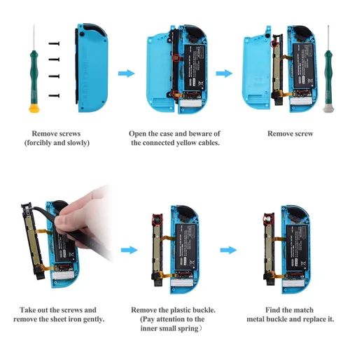 Vista 4 de LONANDY 2 Pack Joycon Joysticks, Joycon Repair Kit Joystick Replacement Parts for Nintendo Switch, Switch Lite & Switch OLED, Include Thumb Grips