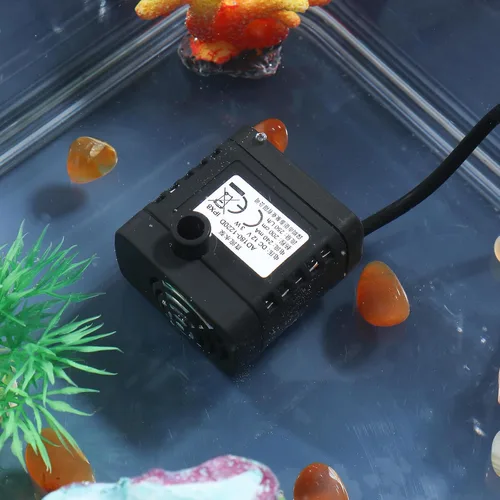 Vista 8 de TEHAUX Mini bomba sumergible de 12 V, 380 L/H, bomba de agua ultra silenciosa, bomba de agua portátil para acuario, pecera, estanque, fuente