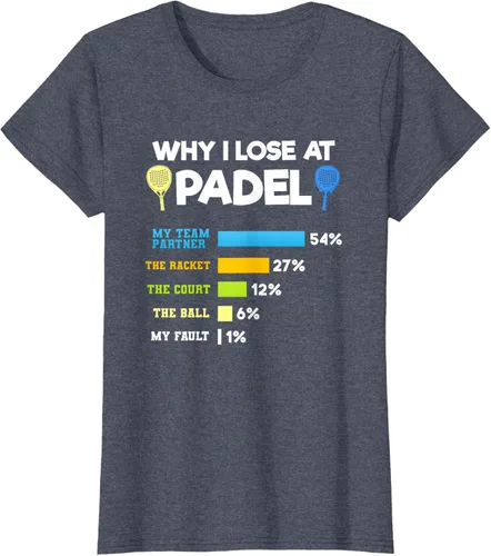Vista 44 de Camiseta Why I Lose At Padel Answers Not My Fault