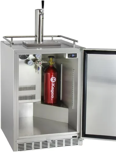 Vista 7 de Kegco 3PB5-RED 5 lb. Tanque de aluminio de Co2 con acabado epoxi rojo eléctrico