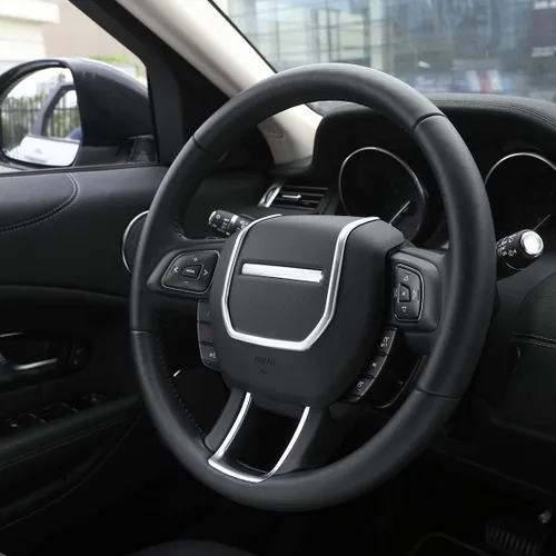 Vista 4 de Ajuste de las tiras de la decoración del volante del cromo del ABS para Land Rover Range Rover Evoque 2012-2017