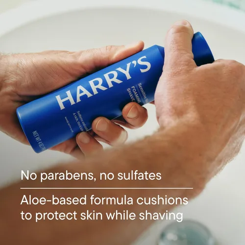 Vista 3 de Harry's Gel de afeitado espumoso para hombres con aloe (paquete de 6) de 2 onzas, alivia y amortigua la piel para afeitarse, esenciales de viaje