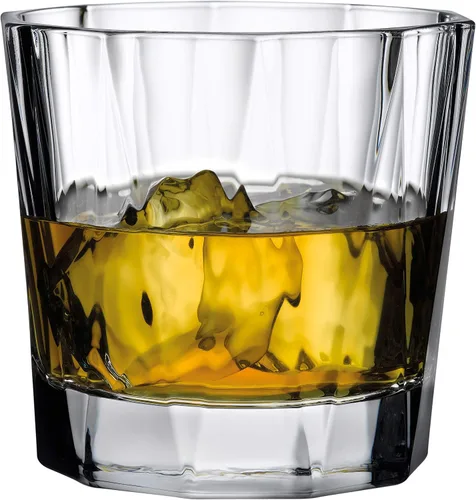 Vista 2 de NUDE GLASS NUDE - Juego de 4 vasos de whisky Hemingway de 11.25 onzas, sin plomo, cristal anticuado