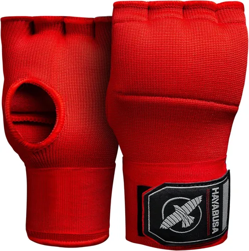 Vista 10 de Hayabusa Guantes de mano de gel rápido para boxeo Slip-On Design, Padded Knuckle Protection, Hook and Loop Closure, Muay Thai Kickboxing, Men and