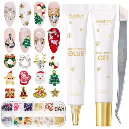 Vista 19 de Beetles - Gel de uñas sólido constructor, gel transparente 3D de 1.06 onzas para esculpir, gel de construcción de gel duro con polvo de uñas