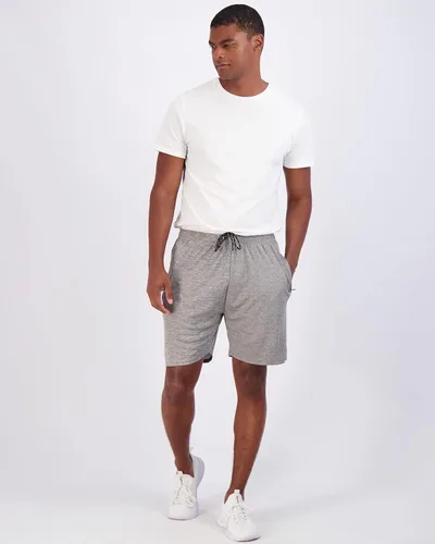 Vista 5 de Paquete de 4 pantalones cortos deportivos de malla de secado rápido para hombre de 7 pulgadas con bolsillos con cremallera y cordón