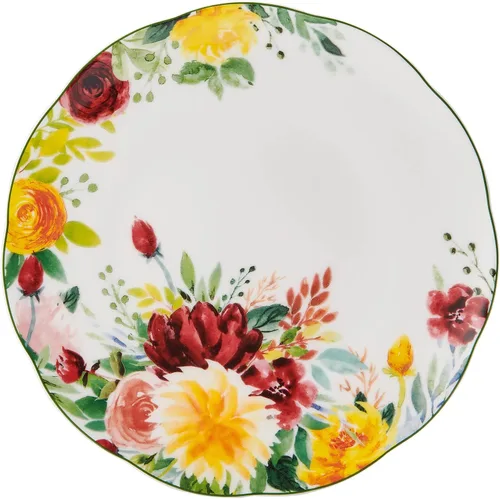 Vista 8 de Mikasa Clara Bone - Vajilla ligera de porcelana de 16 piezas, resistente a las astillas, servicio para 4