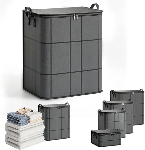 Vista 9 de Foldable Storage Bags with Zipper, Large Capacity Moving Bags，1：Large