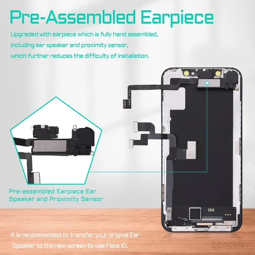 Vista 3 de [OLED] para iPhone X Reemplazo de pantalla con altavoz frontal Sensor de proximidad 5.8 pulgadas OLED para iPhone 10 3D pantalla táctil