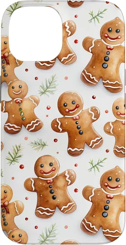 Vista 4 de Christmas Gingerbread Man Pattern for Girls Cute Xmas Baking Case for iPhone 17