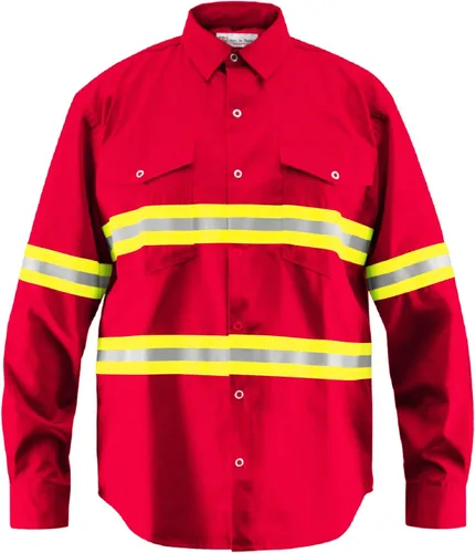 Vista 7 de Camisa de Seguridad de Alta Visibilidad Premium - Manga Larga