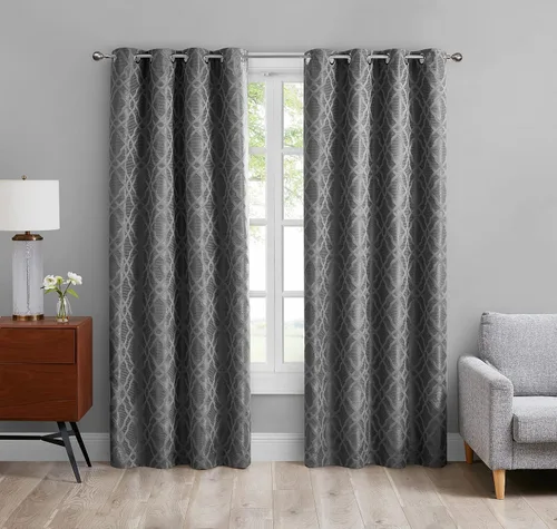 Vista 4 de SARO LIFESTYLE Cortinas opacas con estampado moderno (juego de 2), champán, 52 x 108 pulgadas (C122.CH52108)