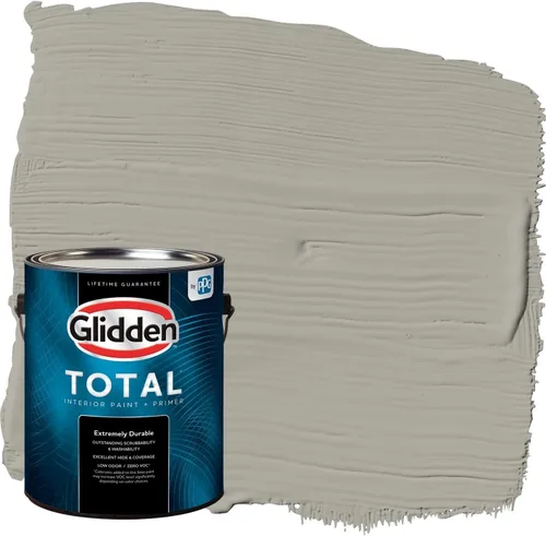 Vista 95 de Glidden Pintura Interior + Imprimación: Gris/Plata Antigua, Una Capa, Satinado, 1 Galón
