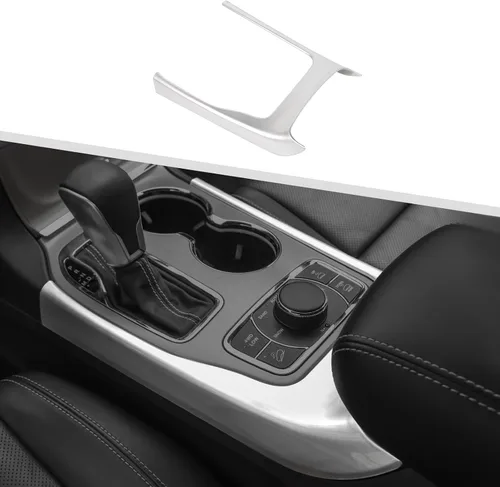 Vista 8 de Jimen Compatible con Jeep Grand Cherokee 2014-2020, Cubierta de Superposición para Cambio de Marchas (Fibra de Carbono)