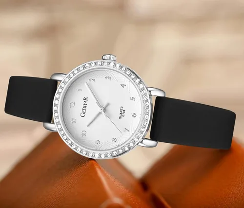 Vista 2 de Women's Quartz Watch, Crystal Rhinestone Bezel, Waterproof Analog Display, Ladies Variety Colors Silicon Jelly Casual Dress Wristwatch for Nurse