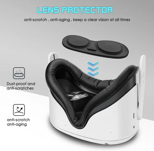 Vista 5 de Soporte de interfaz facial para Meta Oculus Quest 2, compatible con Oculus Quest 2, espaciador original, cojín de espuma sintética a prueba