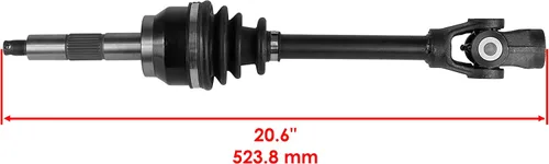 Vista 2 de Caltric Ejes de junta Cv completos delanteros derechos e izquierdos compatibles con Polaris Scrambler 500 4X4 1999-2003 si está estampado Usa Neapco