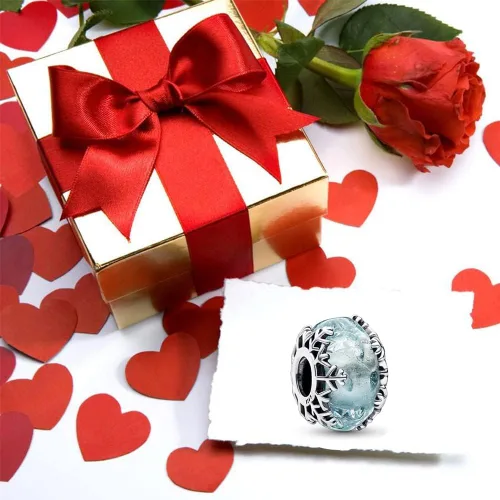 Vista 5 de Dijes de plata de ley 925 con circonita cúbica para mujer, pulseras y collares, madre de Navidad para mujer