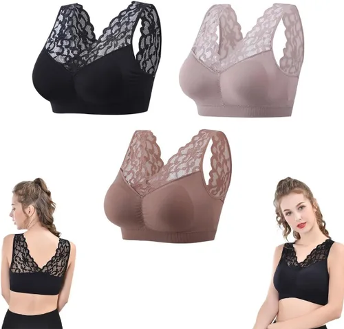 Vista 2 de Sticky Bra for Women Sports Brad Womens Sports Bra Longline Spandex Sports Bra Bralisse Conjunto Termico para Mujer Fi