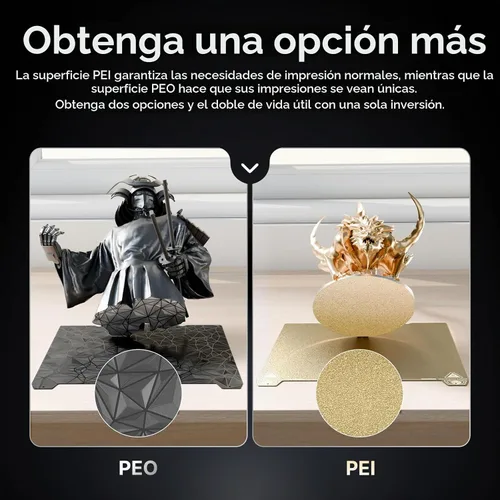 Vista 2 de YOOPAI - Hoja de doble cara PEI + PEO y placa de construcción magnética flexible, plataforma de cama para impresora 3D de 235 x 235 mm para Creality