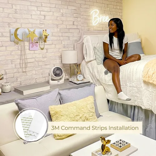 Vista 4 de Organizador magnético de joyas montado en la pared Almacenamiento de joyas colgantes Soporte de joyería Preppy Soluciones de almacenamiento